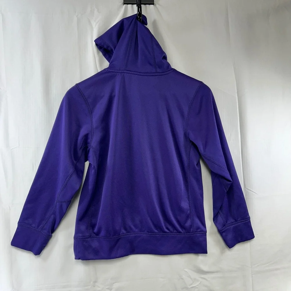 Nike LSU Tigers Hoodie Kids Medium Purple Therma-FIT Pullover Sweatshirt